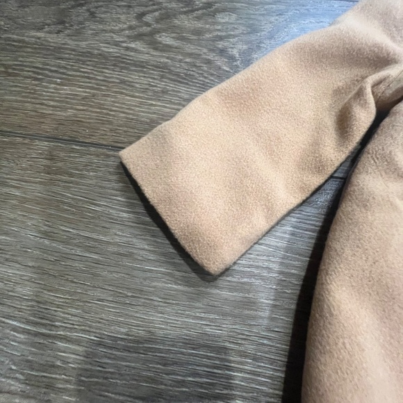 Baby B'Gosh Baby Girl's Camel Ruffle Dress Coat Fully Lined Holiday Coat Sz 12M - Picture 7 of 13